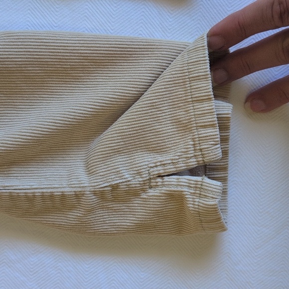 old navy beige cotton corduroy cargo pants with floral trim 2T toddler girls - Picture 4 of 11